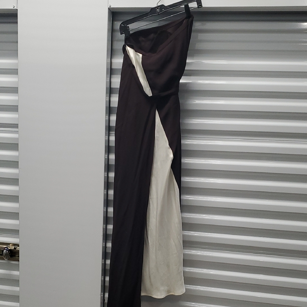 Haider Ackermann Nwt $1264 Brown And Beige Wrap Maxi Skirt